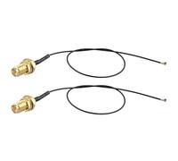 Futheda Lot de 2 Câbles d'extension d'antenne U.FL IPX MHF4 vers RP-SMA Femelle 20 cm Câble Coaxial pour Interface M.2 NGFF Carte Réseau sans Fil Adaptateur WiFi
