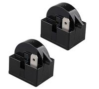Futheda Lot de 2 compresseurs pour réfrigérateur congélateur 220 V 22 Ohm 1 broche Noir