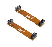 Futheda Lot de 2 connecteurs de Pont SLI 2 Voies Flexibles avec 3 logements Compatible avec Carte Graphique ASUS Nvidia 10 cm