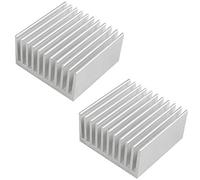 Futheda Lot de 2 dissipateurs Thermiques en Aluminium pour radiateur ou radiateur Argenté 40 x 40 x 20 mm