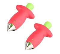 Futheda Lot de 2 équeuteurs de fraise, tomates, feuilles de tige, équeuteur de fruits, ustensile de cuisine