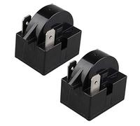 Futheda Lot de 2 relais de démarrage PTC à 3 broches 22 Ohm 125 W 3 broches PTC pour réfrigérateur congélateur compresseur de démarreur de réfrigérateur Accessoires pour réfrigérateur (Noir)