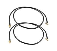 Futheda Lot de 2 SMA Mâle à Angle Droit vers SMA Femelle Câble d'extension d'antenne RG58 Câble Coaxial 1M pour Antenne 4G LTE Routeur WiFi WLAN FPV Contrôleur Radio Jambon émetteurs-récepteurs