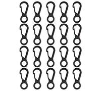 Futheda Lot de 20 Mini mousquetons en Forme de S pour Sac à Dos, mousquetons à Ressort pour activités en Plein air, Camping, équipement de Survie Tactique, Voyage, randonnée