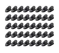 Futheda Lot de 40 Clips pour câble d'écouteurs - Rotation à 360 degrés - Noir - pour Fixer Les Fils d'écouteurs (2,4 cm)