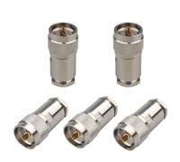 Futheda Lot de 5 adaptateurs PL259 UHF mâles compatibles avec Walkie Alkie CB Radio Broadcast Marine Ham Câble d'extension d'antenne Télécom Booster de signal téléphonique