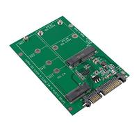 Futheda M.2 NGFF B/B+M Key mSATA SSD vers SATA III 3 SATA 3.0 7 + 15 Broches Carte convertisseur Carte 2 en 1
