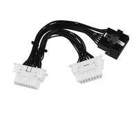 Futheda OBD II OBD2 1 à 2 Connecteur de câble de Voiture 16 Broches, rallonge répartiteur 1 x mâle et 2 x Femelle, Adaptateur de câble de rallonge Auto 15 cm