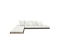 Futon canapé lit 3 places 2x70x200 CHICO écru naturel