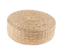 Futon coussin sol Yoga méditation jetée ronde cérémonie du thé balcon pastorale épais bord rond Tatami tapis assis Coussin rond de méditation(30 X 30 X 10cm)
