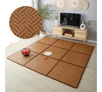 Futon japonais pliable en rotin, tatami, matelas de sol avec sac de | Ce futon/tatami en rotin antidérapant convient pour dormir au sol, jouer, faire du yoga et bien plus encore ; il se plie