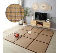 Futon japonais pliable en rotin, tatami, matelas de sol avec sac de | Ce futon/tatami en rotin antidérapant convient pour dormir au sol, jouer, faire du yoga et bien plus encore ; il se plie