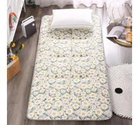 Futon Mat Matelas pliable léger avec base antidérapante pour dormir relaxant pour la sieste, voyage, lit d'invités, dortoir, bureau, tatami (beige, 120 x 200 cm)