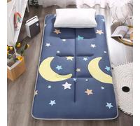 Futon Mat Matelas pliable léger avec base antidérapante pour la sieste, voyage, lit d'invités, dortoir, bureau, tatami (Néro, 120 x 200 cm)