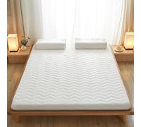 Futon portable pliable 150 x 190 cm Épaisseur 5 cm Lit simple/double Idéal pour les appartements en location Blanc