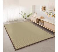 Futon Tapis Japonais Antidérapant Et Respirant de 1,8 Cm D'épaisseur, Tapis en Rotin Japonais for Chambre à Coucher, Salon, Pause Déjeuner, Jeux D'éveil, Salle de Yoga