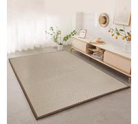 Futon Tapis Japonais Antidérapant Et Respirant de 1,8 Cm D'épaisseur, Tapis en Rotin Japonais for Chambre à Coucher, Salon, Pause Déjeuner, Jeux D'éveil, Salle de Yoga