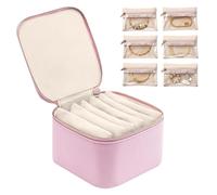 FutrLiv Petite boîte à bijoux, la solution ultime pour organiser vos précieux accessoires. Cette élégante boîte dispose de 6 pochettes en velours transparent qui peuvent être utilisées séparément