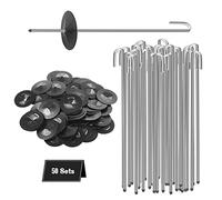 FUTRPOW Lot de 50 clips de fixation pour panneau solaire - Pour fixer le treillis métallique soudé galvanisé aux panneaux solaires, clips de fixation en acier inoxydable pour clôture à oiseaux