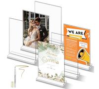 futrue-wolker Lot de 6 présentoirs en acrylique pour prospectus, cartes de menu, publicités, cadres photo (A5, 6P)