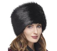 Futrzane Classic Chapeau Cosaque - Chapka Femme en Fausse Fourrure - Toque Russe (M, Noir Classic)