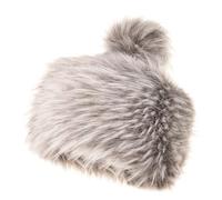 Futrzane Classic Chapeau Pompon - Bonnet Fausse Fourrure Femme - Toque Russe (M, Cendre Classic)