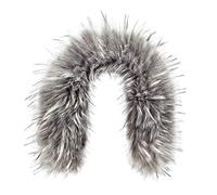 Futrzane Classic Fourrure pour Capuche - Col Amovible - Echarpe Fausse Fourrure (S, Cendre Classic)