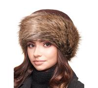 Futrzane Classic Toque - Chapeau Russe pour Femme - Bonnet Polaire en Fourrure (M, Marron - Marron Classic)