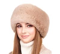 Futrzane Modern Bandeau - Bandeau en Fausse Fourrure Femme - Cache Oreille Ski - Taille XS (Beige Longue Modern)