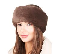 Futrzane Modern Bandeau - Bandeau en Fausse Fourrure Femme - Cache Oreille Ski - Taille XS (Marron Modern)