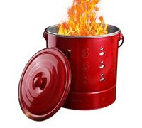 Fûts de combustion pour l'extérieur, en acier inoxydable, avec couvercle, résistant à la chaleur, pour camping, ferme, balcon, déchets, bois, cheminée, cheminée