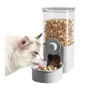 Futterautomat Katze - Automatischer Katzenfutterautomat | 1200ml Futterspender Mit 520ml Wasserspender | Grauer PP Katzenfutter Automat Mit Spiralrille, Spritzschutz, Einfache Reinigung Für Haustiere