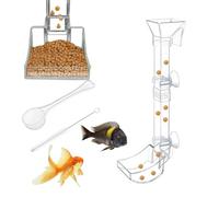- Futterschale, Aquarium Futterrohrchen, transparent Futterröhrchen mit Glasschale und Saugnapf | Set für Aquarien | Garnelenfütterung, Aufbewahrung, Pflege, Hobby, Aquariums Zubehör
