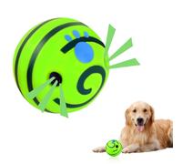 Futuhada Balle de Jouet pour Chien, Jouet interactif pour Chien, Wag Giggle Ball Un Rire Amusant en Caoutchouc Naturel Robuste lorsqu'il est roulé ou secoué 11 cm