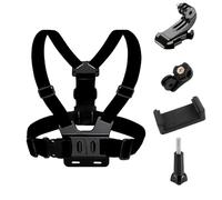 Futuhada Support de Harnais de Poitrine pour Telephone et Appareil Photo d'action, Kit de Support de Sangle de Poitrine pour Caméra d'action, Sangles de Fixation Réglable pour Caméras de Sport GoPro