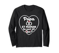 Futur Annonce Mariage Enfant Papa et Maman se sont Dit Oui Manche Longue