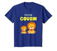 Futur Cousin Lion Annonce Grossesse Je Vais Etre Cousin T-Shirt, Enfant, Bleu Royal, 2 Ans