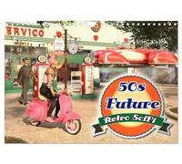 Futur des années 50 - Retro SciFi, Version française (Calendrier mural 2026 DIN A4 portrait), Calendrier CALVENDO mensuel