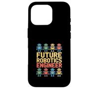 Futur ingénieur en robotique | Funny Pixel Robots Coque pour iPhone 16 Pro