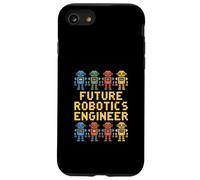 Futur ingénieur en robotique | Funny Pixel Robots Coque pour iPhone SE (2020) / 7/8