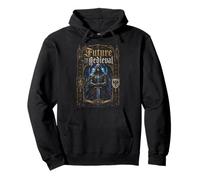 Futur médiéval Cyber Knight Templier Fantasy Sweat à Capuche