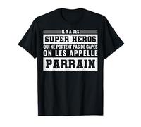 Futur Parrain Super-Héro Idée Cadeau Drôle Pour Parrain T-Shirt