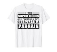 Futur Parrain Super-Héro Idée Drôle Cadeau Pour Parrain T-Shirt