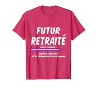 Futur retraité, Libéré, délivré, Je ne travaillerai Plus Jam T-Shirt, Homme, Rouge Chiné, 3XL