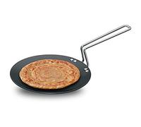 Futura en Aluminium anodisé Dur concave Tava Plaque de Cuisson,/mm avec poignée en Acier, Noir, 8.5"
