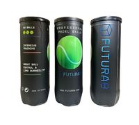 FUTURA8 Balles de Padel pressurisées Lot de 3 - Haute durabilité et Rebond Constant - Balle Officielle pour entraînement, compétition et Loisirs - visibilité maximale sur Toutes Surfaces