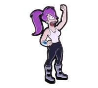Futurama Leela secoue le poing levé de la pompe animée comédie télévisée 4,3 cm Badge en émail, 1.7 Inches, Émail, émail