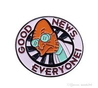 Futurama Professor Farnsworth Good News Everyone Broche en émail 3,2 cm, 1.25 Inches, Émail, émail