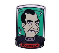 Futurama Richard Nixon Épinglette en émail tête de président dans un bocal 2,8 cm, 1.1 Inches, Émail, émail
