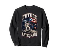 Future Astronaute Portoricain Explorateur Spatial Grunge Sweatshirt